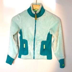 CHAMPION Green Girls Fleece Coat SIZE MEDIUM 7/8 in Excellent Condition